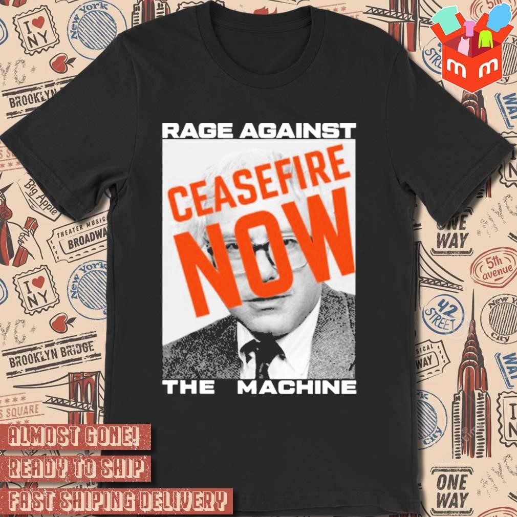 Ally Beardsley Bernie Sanders rage against the machine ceasefire photo T-shirt