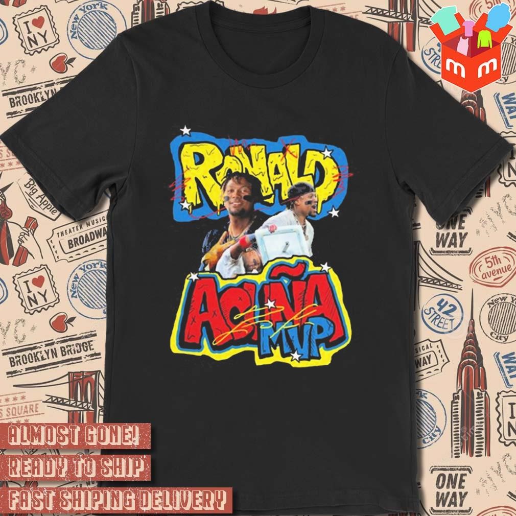 Atlanta Braves Ronald Acuna Jr 2023 Mvp signature photos T-shirt
