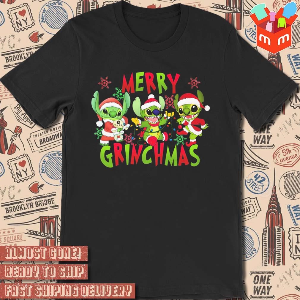 Christmas Stitch Santa merry Grinchmas 2023 T-shirt