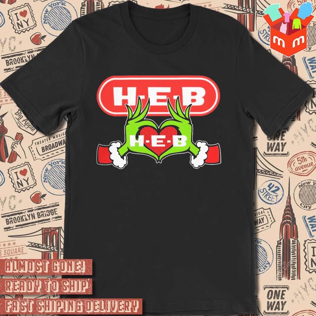 Grinch Love HEB Logo Christmas 2023 t-shirt