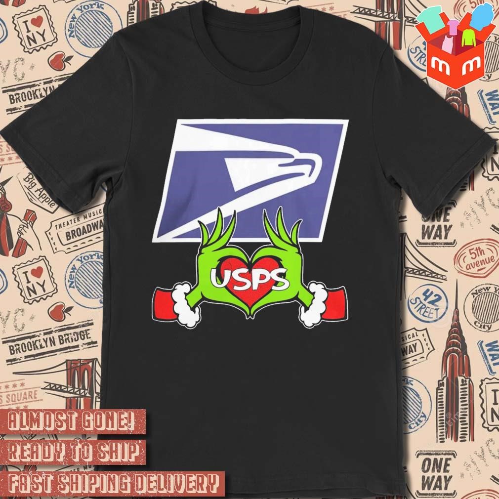 Grinch Love USPS Logo Christmas 2023 t-shirt