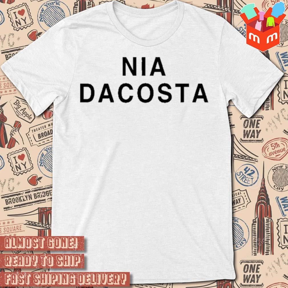 Iman Vellani wearing Nia Dacosta black and white t-shirt