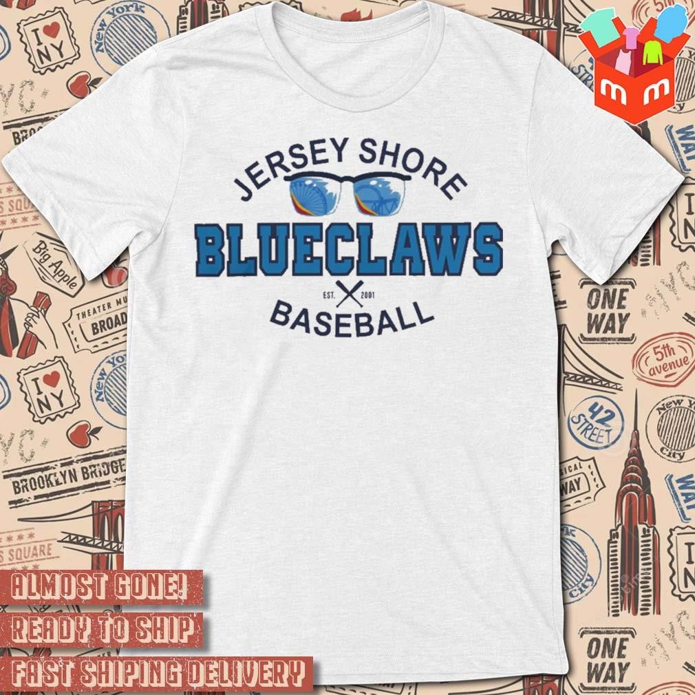 Jersey Shore BlueClaws Sunglasses Baseball Est 2001 t-shirt