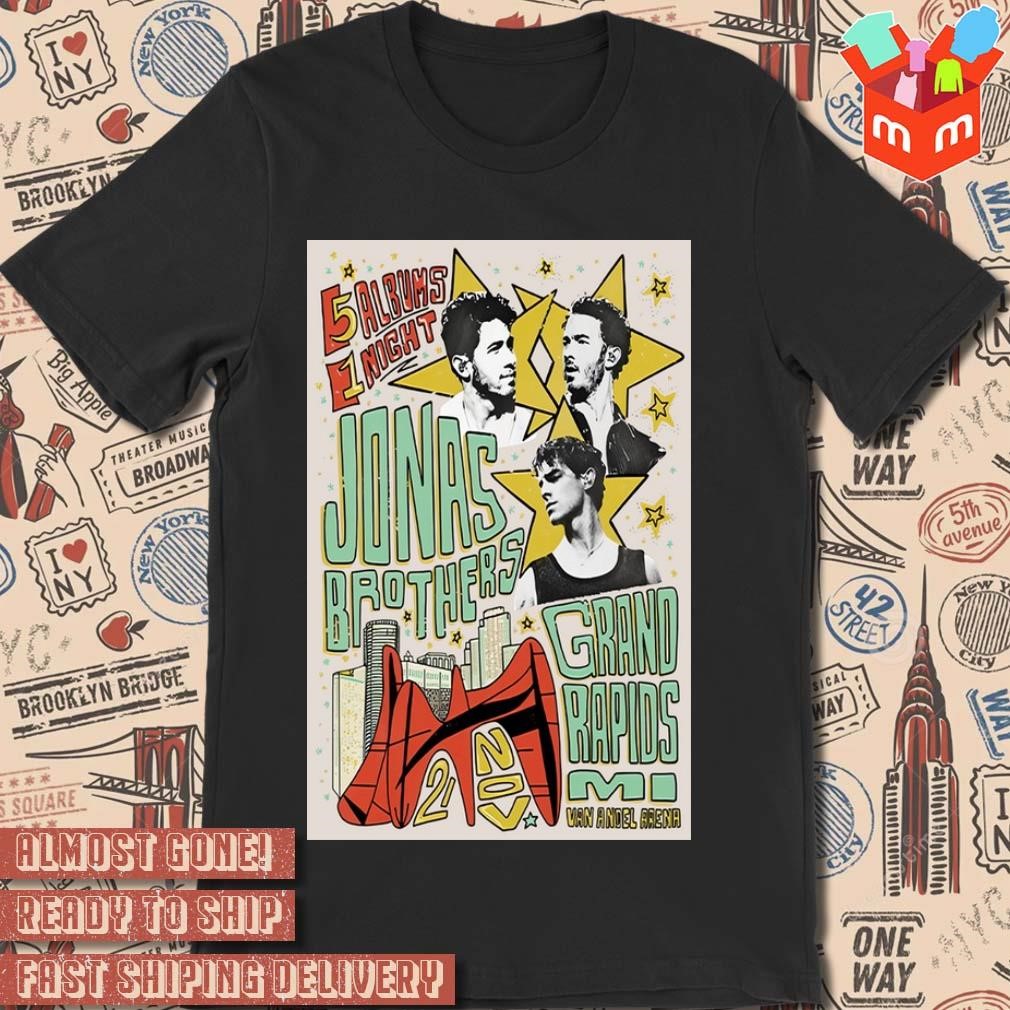 Jonas Brothers Nov 2023 Tour Van Andel Arena Grand Rapids MI poster t-shirt