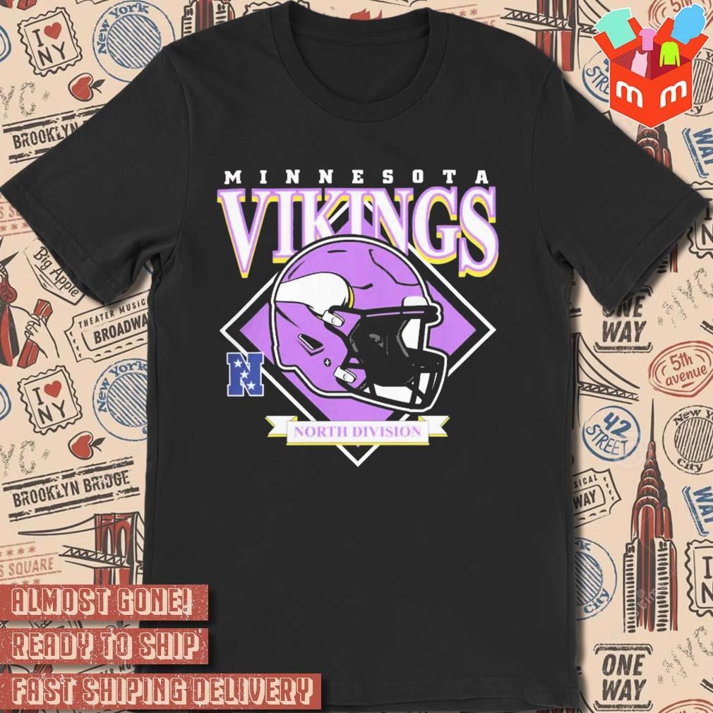 Minnesota Vikings North Division Helmet Historic Mark T-shirt