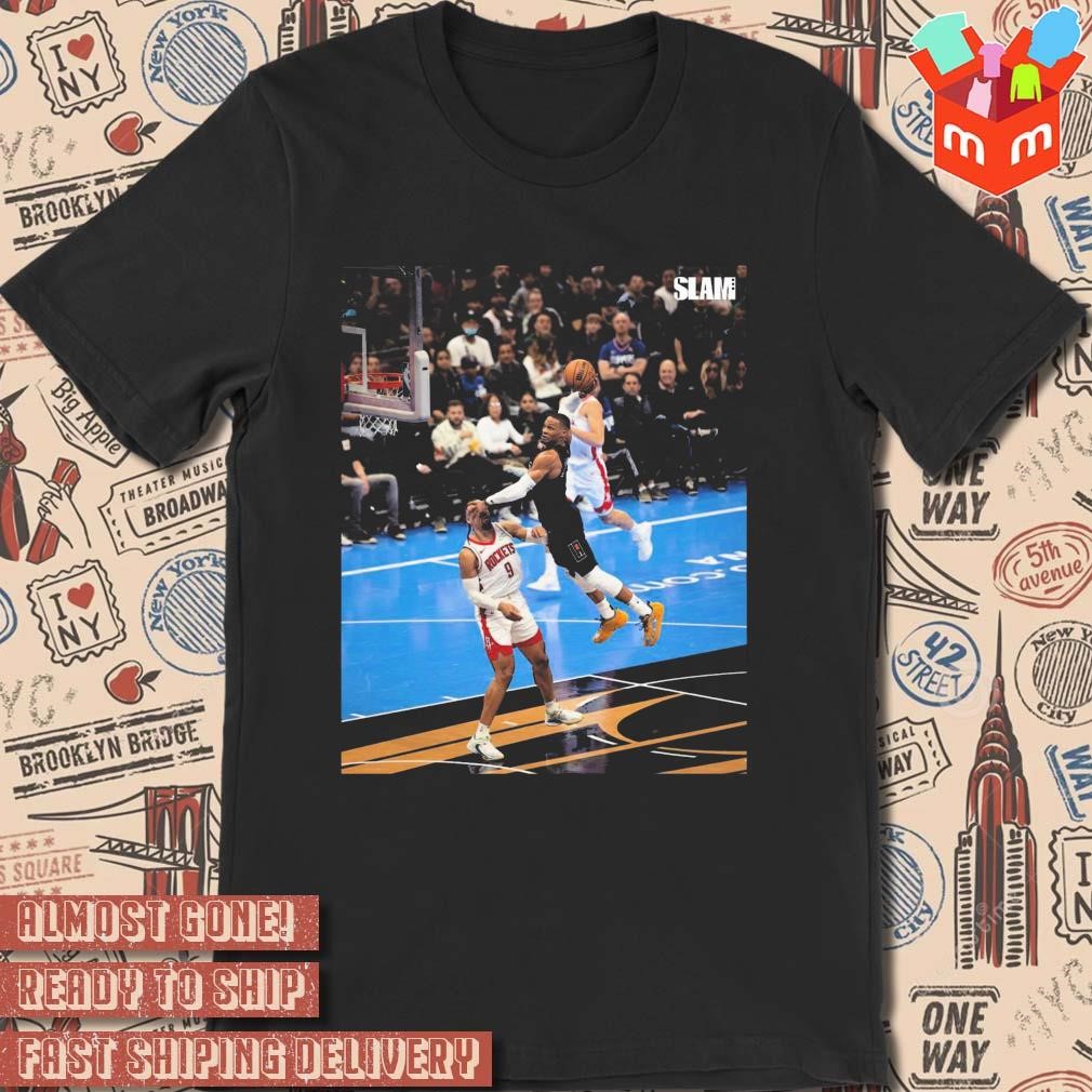 Russell Westbrook Dunk Covered Dillon Brooks Whole Face t-shirt