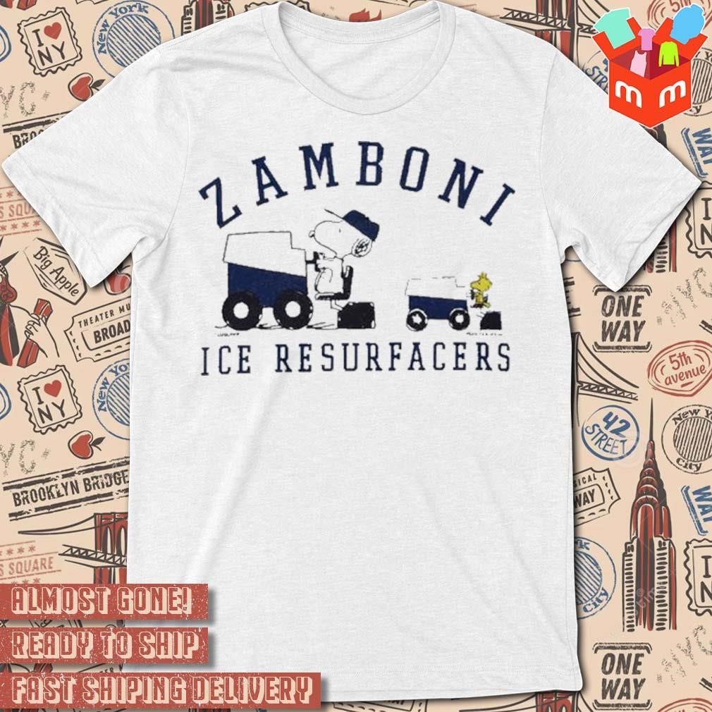 Snoopy and Woodstock Zamboni Ice Resurfacers T-shirt