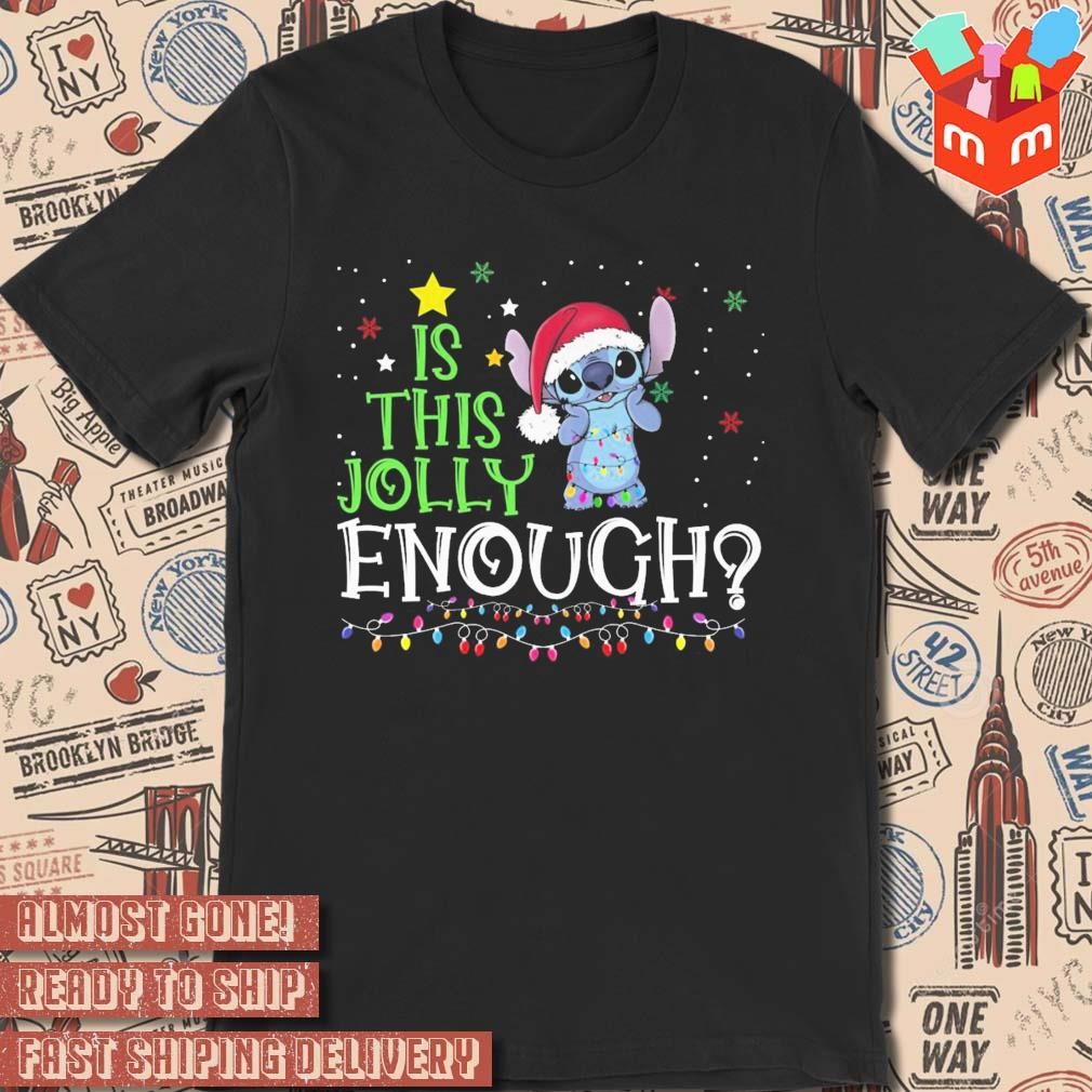 Stitch Santa is this jolly enough Christmas 2023 T-shirt