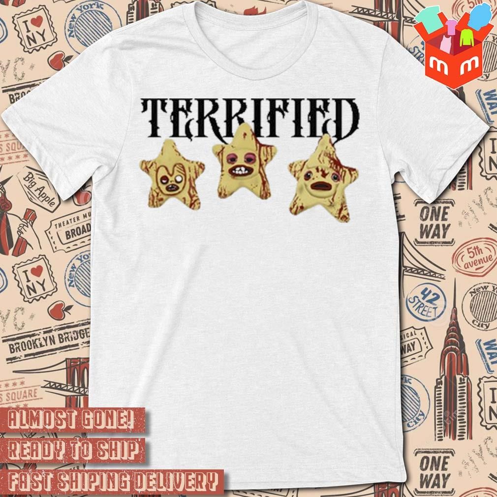 Terrified stars funny t-shirt