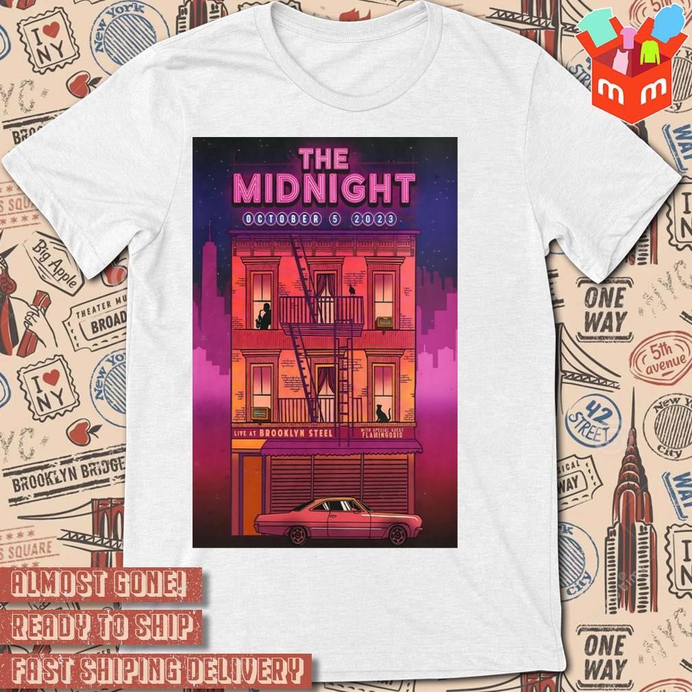 The Midnight October 5-2023 Brooklyn Steel Brooklyn NY Tour poster T-shirt